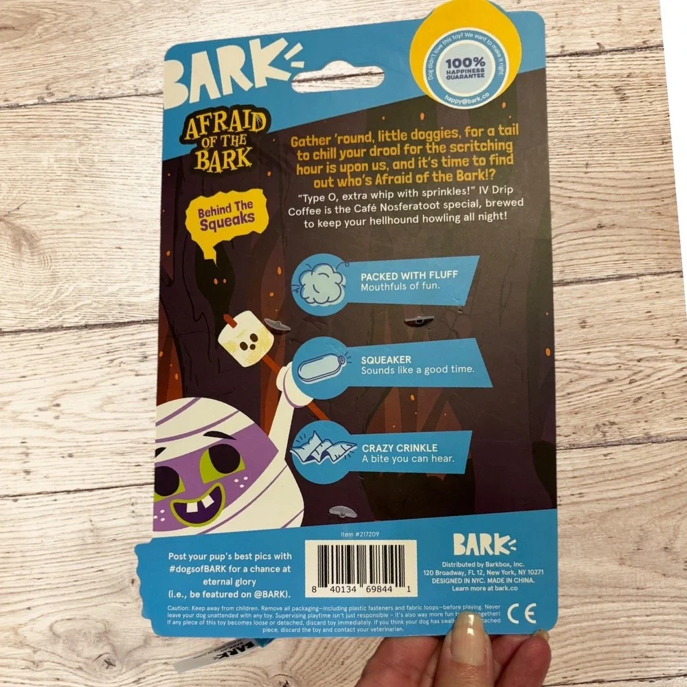BarkBox Afraid of the Bark Cafe Nosferatoot IV Drip Coffee Halloween Dog Toy NEW